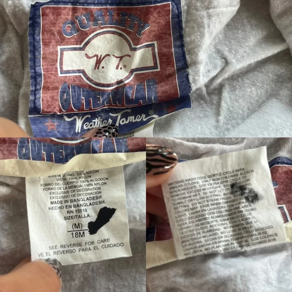 Vintage Weather Tamer 18M Blue Red 1999 Cyber Space Windbreaker Outerwear Jacket